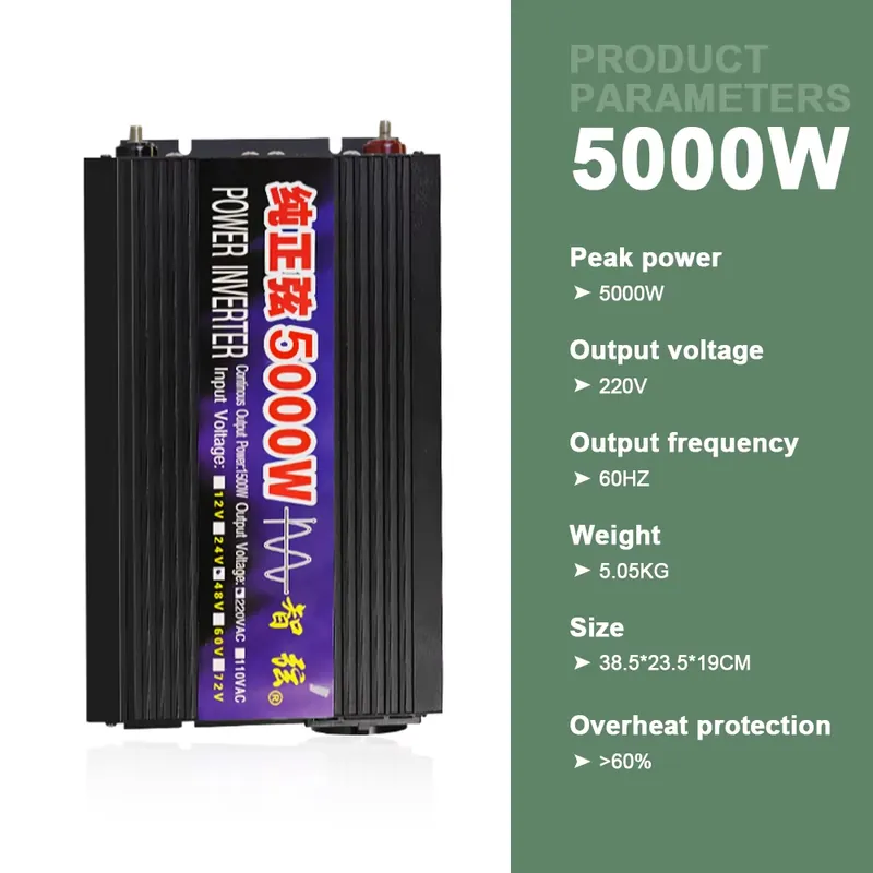 SMARAAD 5000W 12V 24V 48V DC t - Pure Sine Wave Inverter 5000W 48V 220V 评论和价格