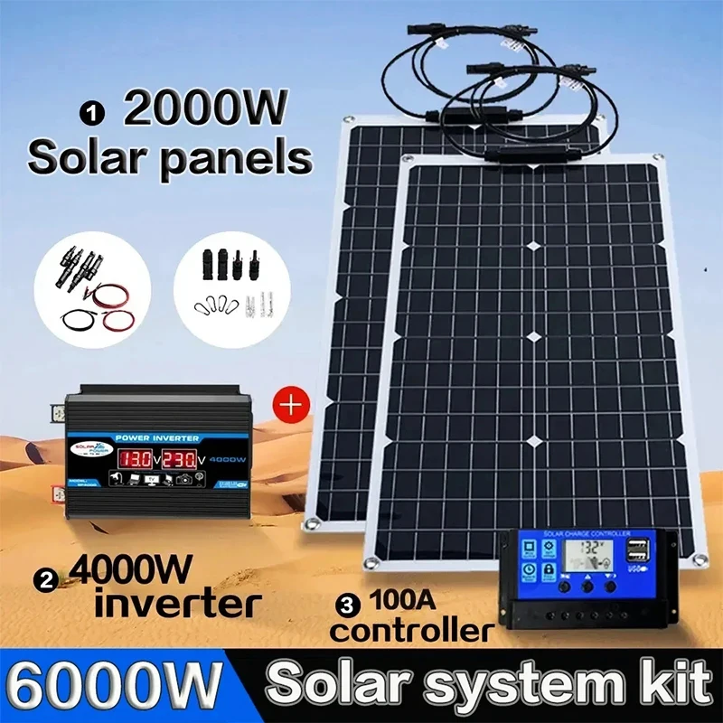 2000W All-in-One Solar Kit | 4 - Grid Tie Inverter Limiter 2000W 评论和价格