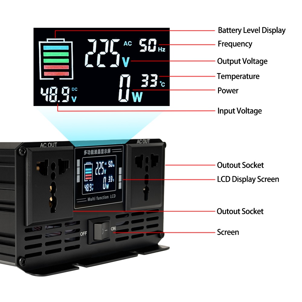 Pure Sine Wave Inverter DC 12v - Pure Sine Wave Inverter 5000W 48V 220V 评论和价格