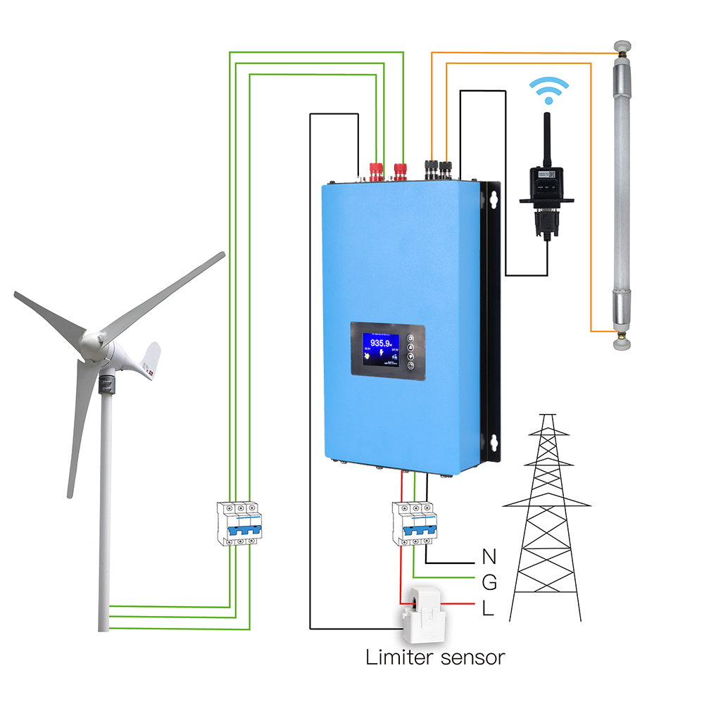 Y&H 2000W MPPT Wind Power On G - Grid Tie Inverter Limiter 2000W 评论和价格