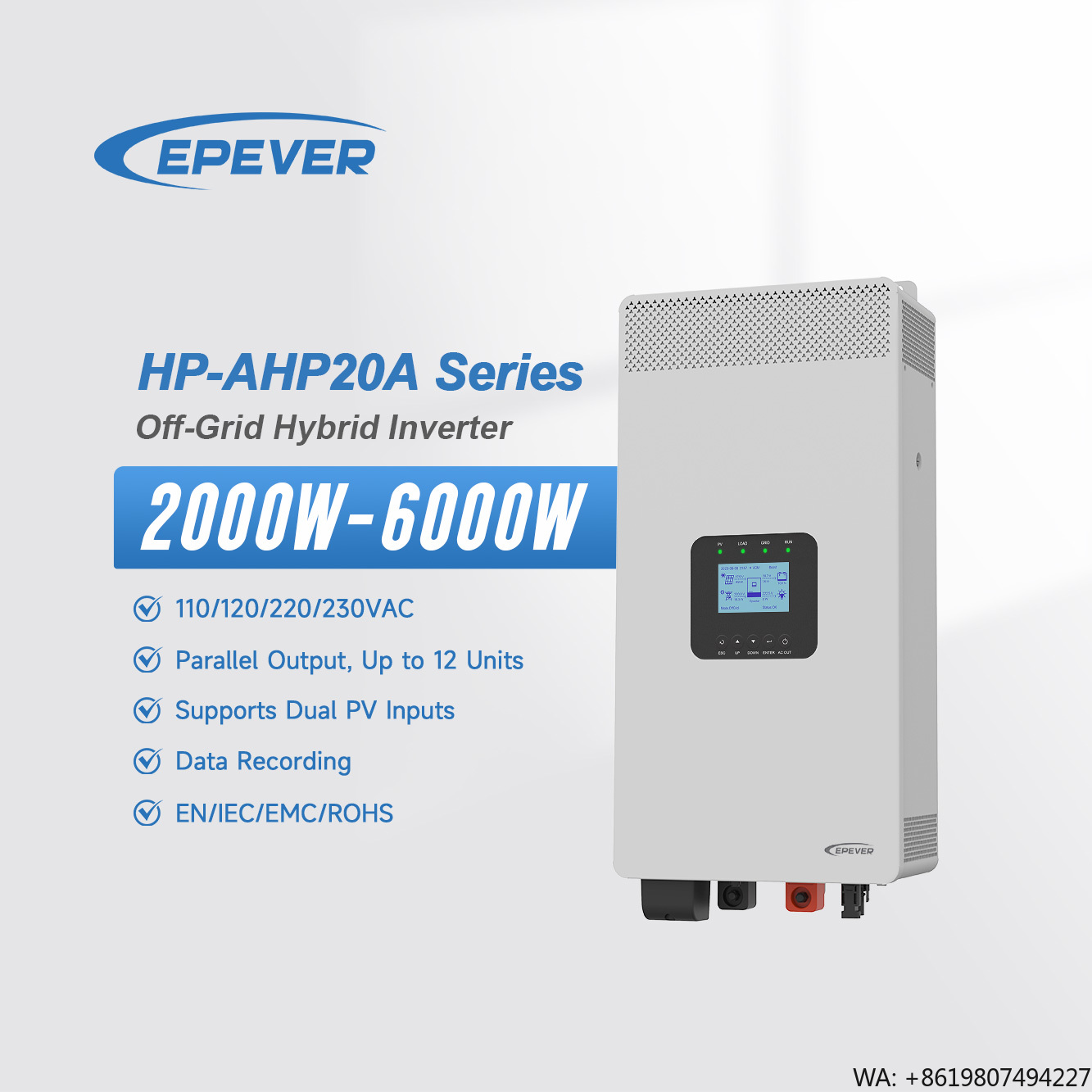 Epever Inverter Dc 24V 48V to  - Hybrid Solar Inverter 5.5Kw Mppt 48V 评论和价格