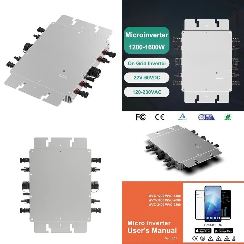 Smart App WiFi Monitoring Micr - Micro Inverter 1400W Solar Grid Tie 评论和价格