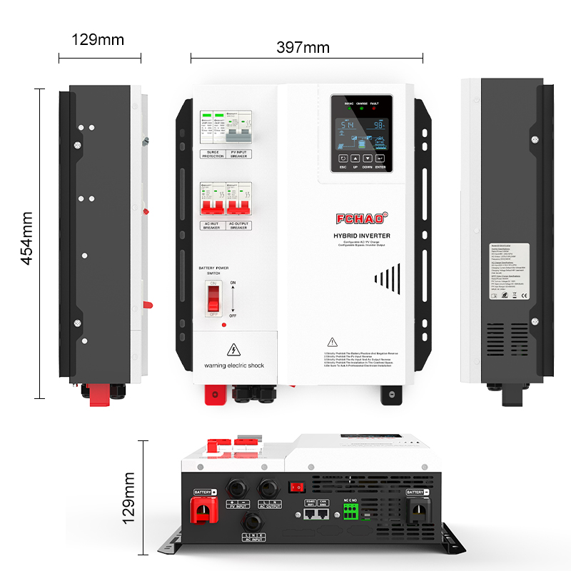 Fchao Solar Hybrid Inverter 3K - Hybrid Solar Inverter 5.5Kw Mppt 48V 评论和价格