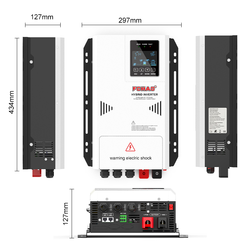 Fchao Solar Hybrid Inverter 3K - Hybrid Solar Inverter 5.5Kw Mppt 48V 评论和价格
