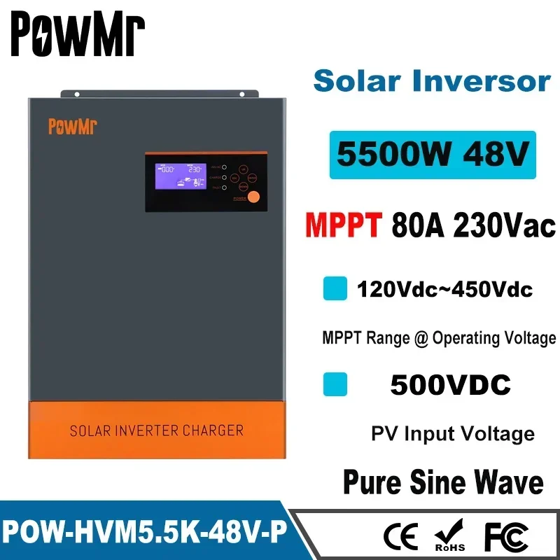 3-Phase Hybrid Solar Inverter  - Hybrid Solar Inverter 5.5Kw Mppt 48V 评论和价格