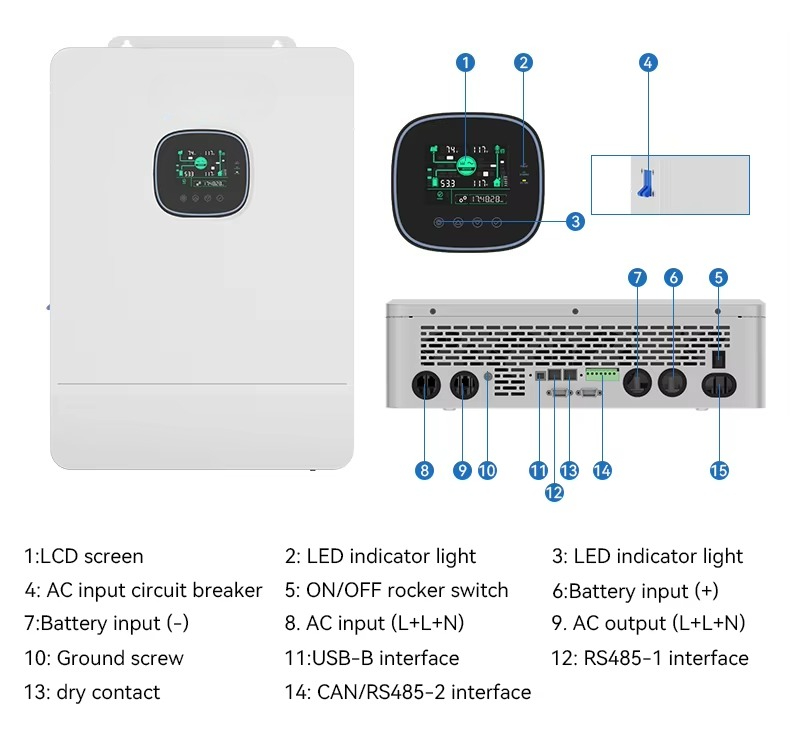 110V 220V Hybrid Off Grid Sola - Split Phase Inverter 10Kw 110V 220V 评论和价格