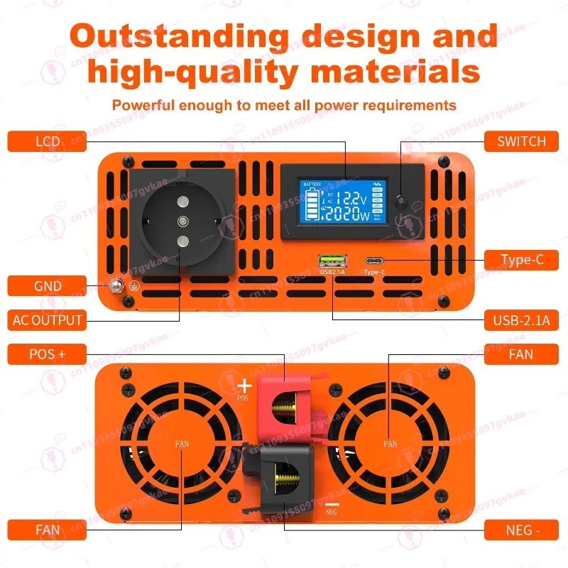 Peak 4000W 12v 24V 48v Dc To A - Power Inverter 12V 220V 4000W Continuous 评论和价格