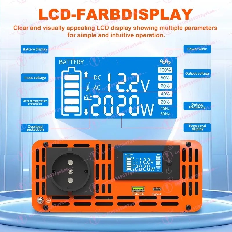 Peak 4000W 12v 24V 48v Dc To A - Power Inverter 12V 220V 4000W Continuous 评论和价格