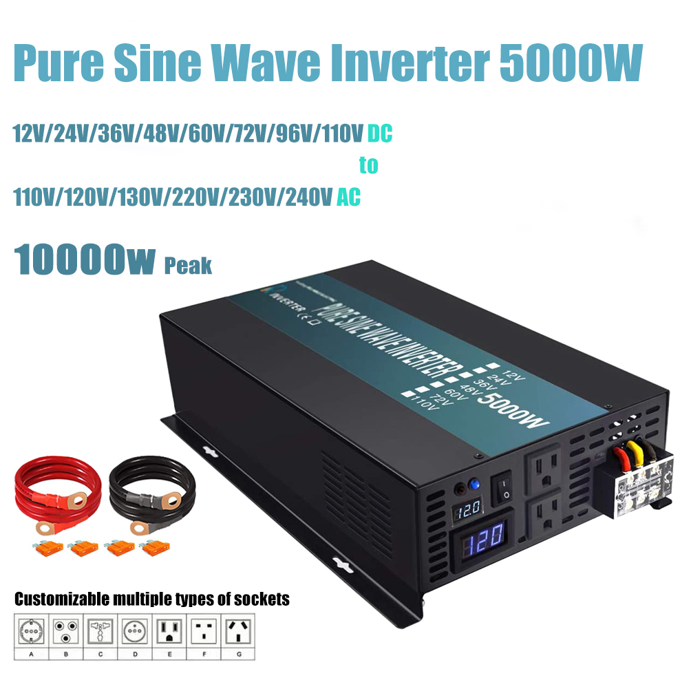 Pure Sine Wave Inverter 5000W  - Pure Sine Wave Inverter 5000W 48V 220V 评论和价格
