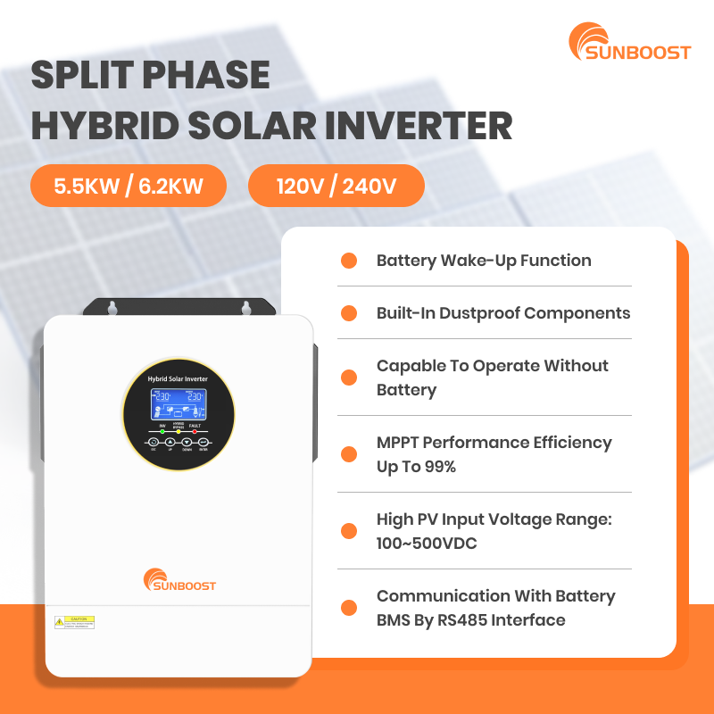 Sunboost 3Kw 4Kw 5000W 5.5Kw 6 - Hybrid Solar Inverter 5.5Kw Mppt 48V 评论和价格