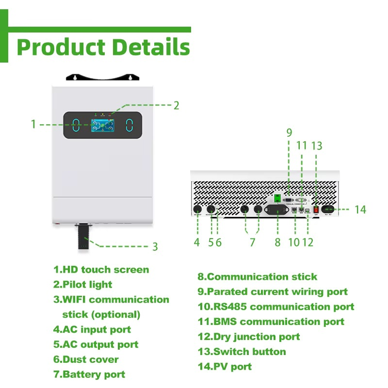 6KW 8KW 10KW 11KW Hybrid Solar - Split Phase Inverter 10Kw 110V 220V 评论和价格