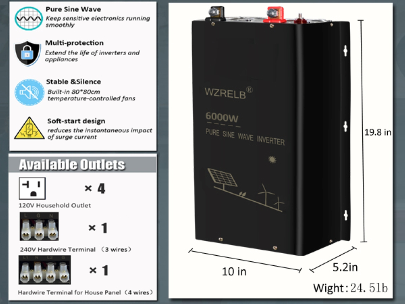 6000W Off Grid Split Phase Pur - Off Grid Solar Inverter 48V 6000W 评论和价格