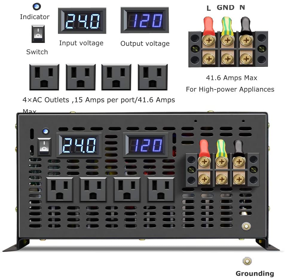 Off Grid Pure Sine Wave Solar  - Pure Sine Wave Inverter 5000W 48V 220V 评论和价格