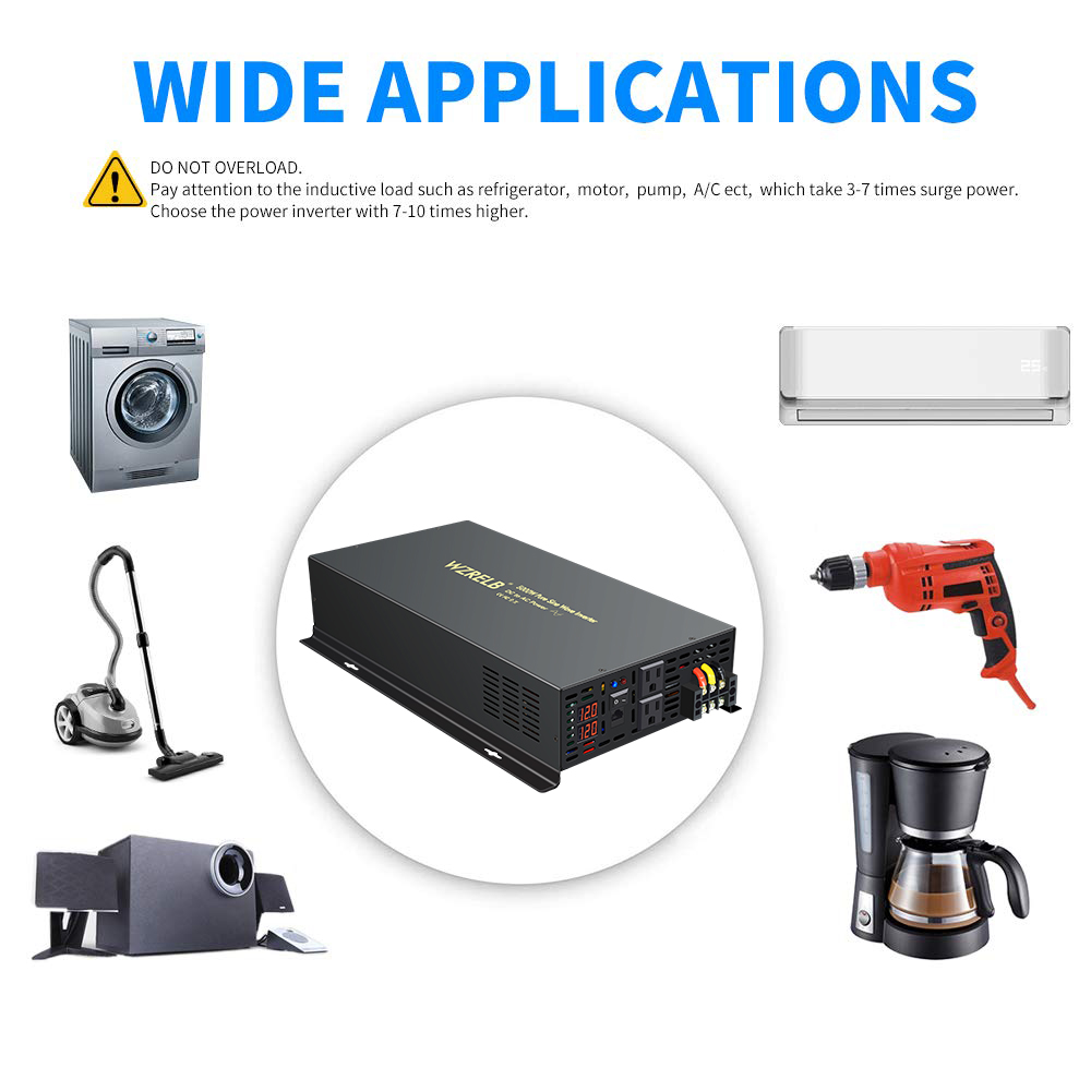 Reliable 5000W Wired Control P - Pure Sine Wave Inverter 5000W 48V 220V 评论和价格