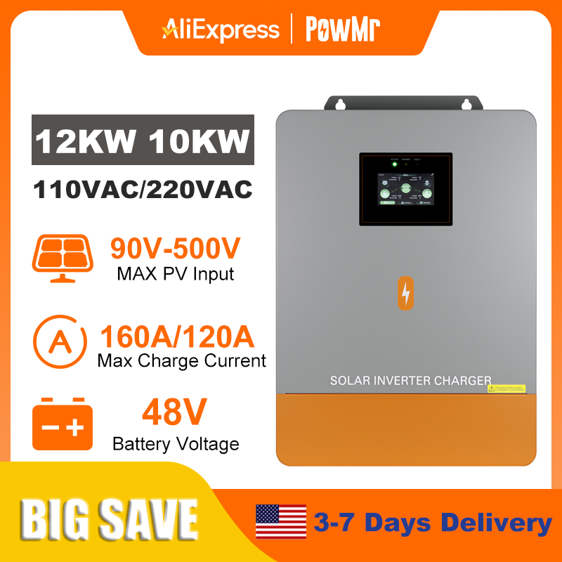 PowMr 12KW 10KW Split Phase In - Split Phase Inverter 10Kw 110V 220V 评论和价格